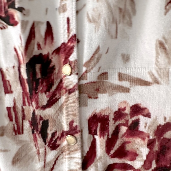 White House Black Market white floral pattern cardigan Size XS - Picture 6 of 9